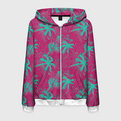 Мужская толстовка на молнии Palm pink light blue