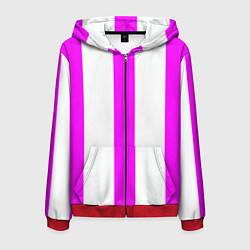 Мужская толстовка на молнии Color white pink lines