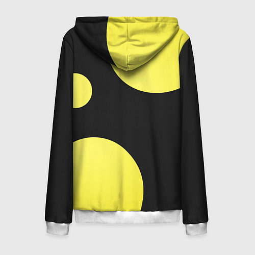 Мужская толстовка на молнии Лава лампа макро баланс абстракция / 3D-Белый – фото 2