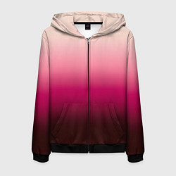 Мужская толстовка на молнии Градиент transcendent pink омбре