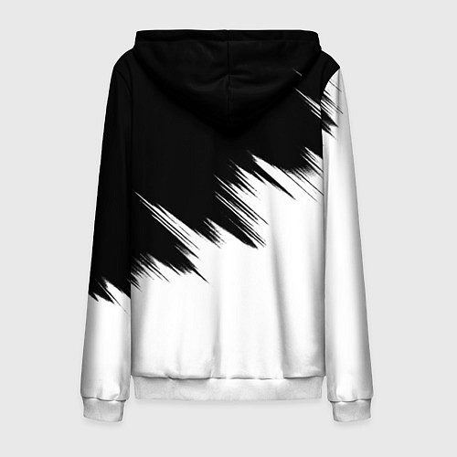 Мужская толстовка на молнии Doom краски черно белый / 3D-Белый – фото 2