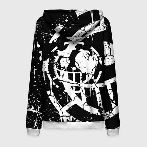 Мужская толстовка на молнии Doom smile game / 3D-Белый – фото 2