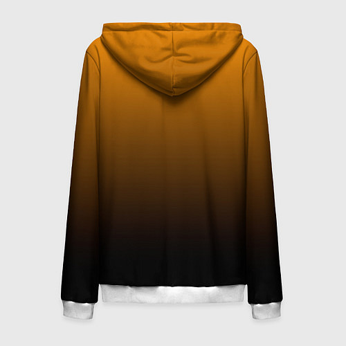 Мужская толстовка на молнии Orange gradient / 3D-Белый – фото 2