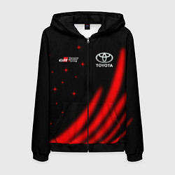 Толстовка 3D на молнии мужская Toyota GR Gazoo Racing, цвет: 3D-черный