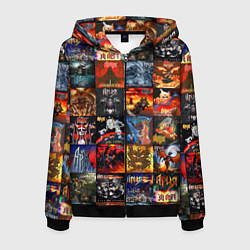 Толстовка 3D на молнии мужская Ария - обложки альбомов и песен, цвет: 3D-черный