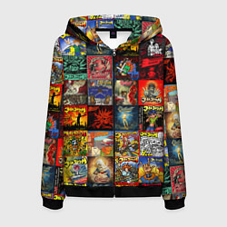 Толстовка 3D на молнии мужская Элизиум - обложки альбомов и песен, цвет: 3D-черный