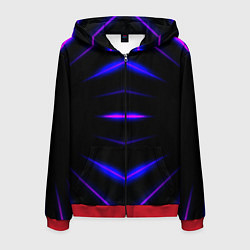 Мужская толстовка на молнии Color black neon stripes