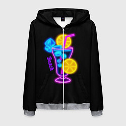 Мужская толстовка на молнии Night beach