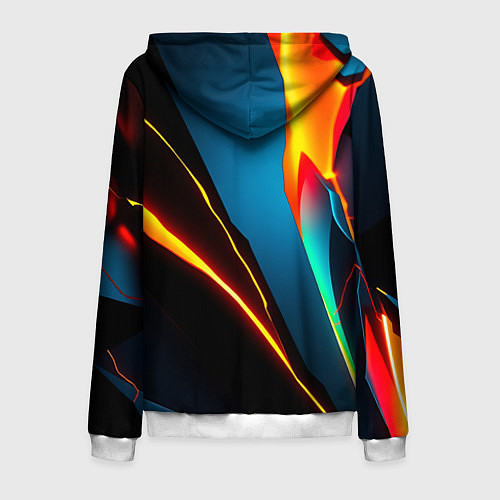 Мужская толстовка на молнии Multicoloured neon / 3D-Белый – фото 2