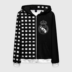 Мужская толстовка на молнии Real Madrid клетка