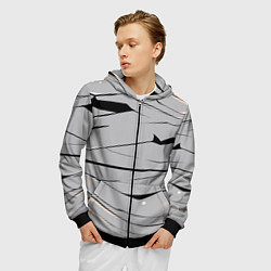 Толстовка 3D на молнии мужская Мумия бинты, цвет: 3D-черный — фото 2