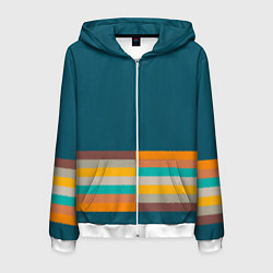 Мужская толстовка на молнии Индиго и шумовой градиент заката с текстурой