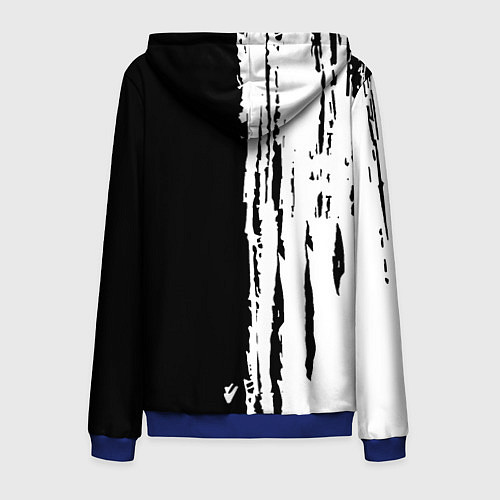 Мужская толстовка на молнии Tottenham Hotspur белые краски / 3D-Синий – фото 2
