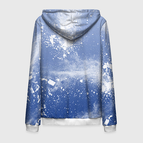 Мужская толстовка на молнии Снежки попали в тебя / 3D-Белый – фото 2