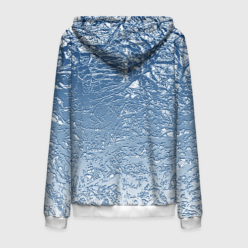 Мужская толстовка на молнии Налипший снег / 3D-Белый – фото 2