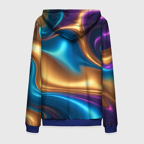 Мужская толстовка на молнии Сплавы разноцветные / 3D-Синий – фото 2