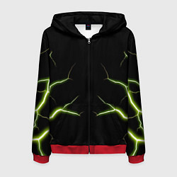 Мужская толстовка на молнии Color green black