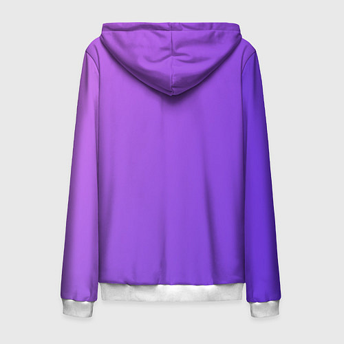 Мужская толстовка на молнии The color is purple / 3D-Белый – фото 2