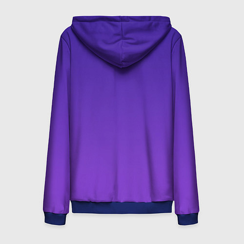 Мужская толстовка на молнии The color is purple / 3D-Синий – фото 2