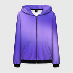 Толстовка 3D на молнии мужская Color purple gradient, цвет: 3D-черный