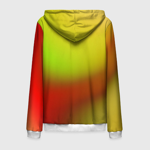 Мужская толстовка на молнии Color multicolored gradient / 3D-Белый – фото 2
