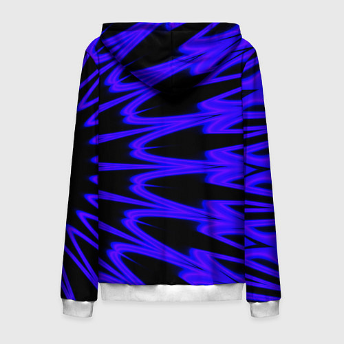 Мужская толстовка на молнии Color neon blue / 3D-Белый – фото 2