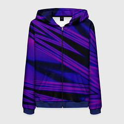 Толстовка 3D на молнии мужская Color multi-colored neon, цвет: 3D-синий