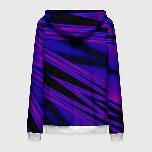 Мужская толстовка на молнии Color multi-colored neon / 3D-Белый – фото 2