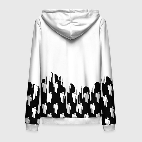 Мужская толстовка на молнии Ювентус краски люди / 3D-Белый – фото 2