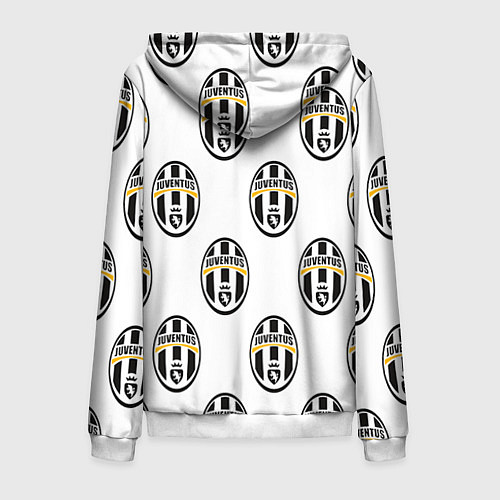 Мужская толстовка на молнии Juventus Pattern / 3D-Белый – фото 2