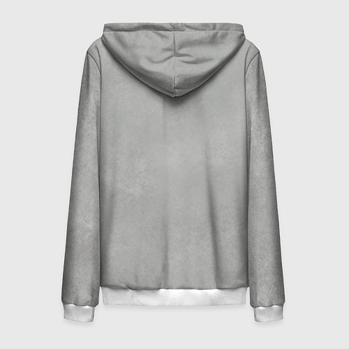 Мужская толстовка на молнии Белый котик / 3D-Белый – фото 2