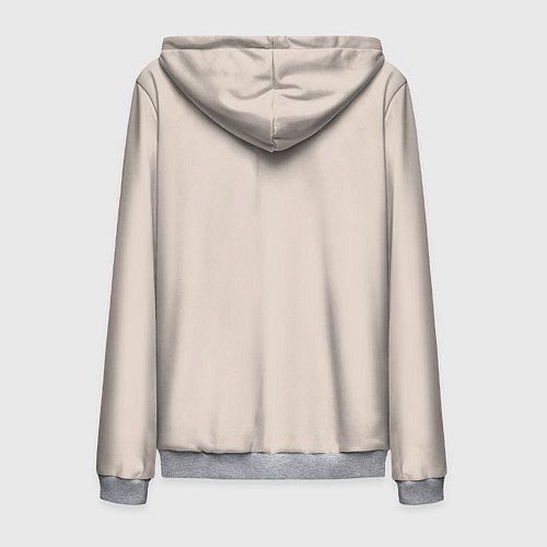 Мужская толстовка на молнии Взгляд белого льва / 3D-Меланж – фото 2