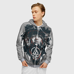 Толстовка 3D на молнии мужская Linkin Park: My Style, цвет: 3D-меланж — фото 2