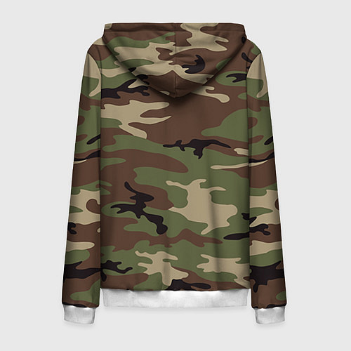 Мужская толстовка на молнии Униформа дембеля / 3D-Белый – фото 2