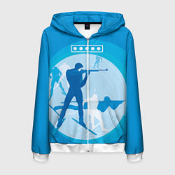 Мужская толстовка на молнии Биатлон