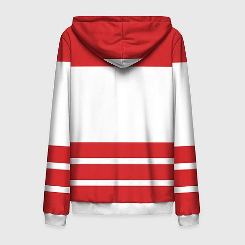 Мужская толстовка на молнии Detroit Red Wings / 3D-Белый – фото 2