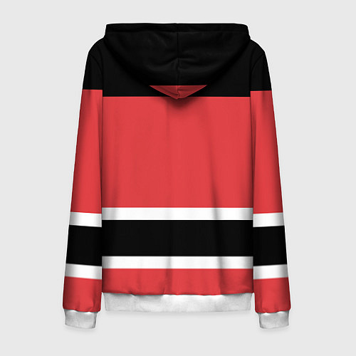Мужская толстовка на молнии New Jersey Devils / 3D-Белый – фото 2