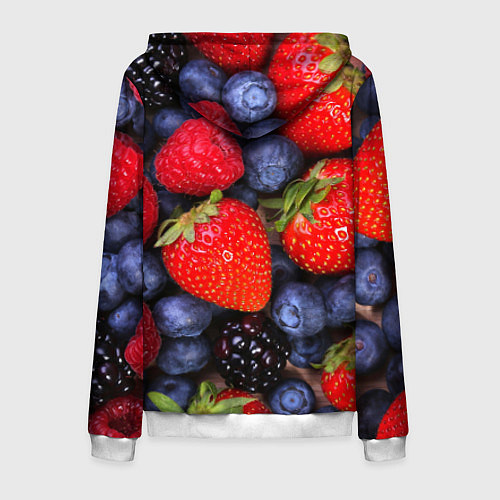 Мужская толстовка на молнии Berries / 3D-Белый – фото 2