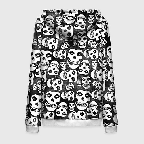 Мужская толстовка на молнии Misfits Pattern / 3D-Белый – фото 2