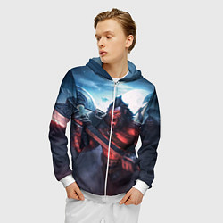 Толстовка 3D на молнии мужская Axe, цвет: 3D-белый — фото 2