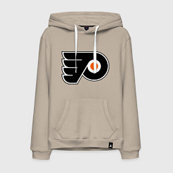 Толстовка-худи хлопковая мужская Philadelphia Flyers, цвет: миндальный