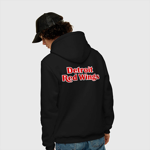 Мужская толстовка-худи Detroit Red Wings / Черный – фото 4