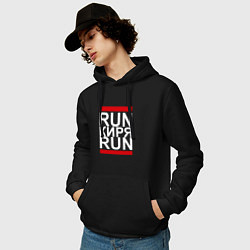 Толстовка-худи хлопковая мужская Run Киря Run, цвет: черный — фото 2