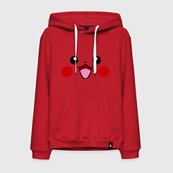Толстовка-худи хлопковая мужская Happy Pikachu, цвет: красный