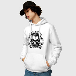 Толстовка-худи хлопковая мужская Армейский снайпер, цвет: белый — фото 2