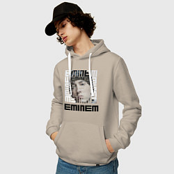 Толстовка-худи хлопковая мужская Eminem labyrinth, цвет: миндальный — фото 2