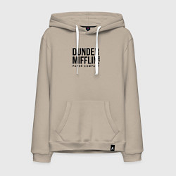 Толстовка-худи хлопковая мужская Dunder Mifflin, цвет: миндальный