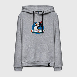 Толстовка-худи хлопковая мужская Chilly Willy, цвет: меланж