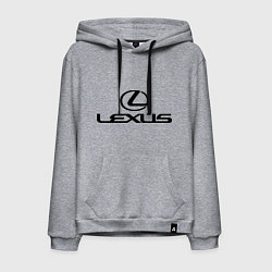 Толстовка-худи хлопковая мужская Lexus logo, цвет: меланж