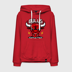 Толстовка-худи хлопковая мужская Chicago Bulls est. 1966, цвет: красный